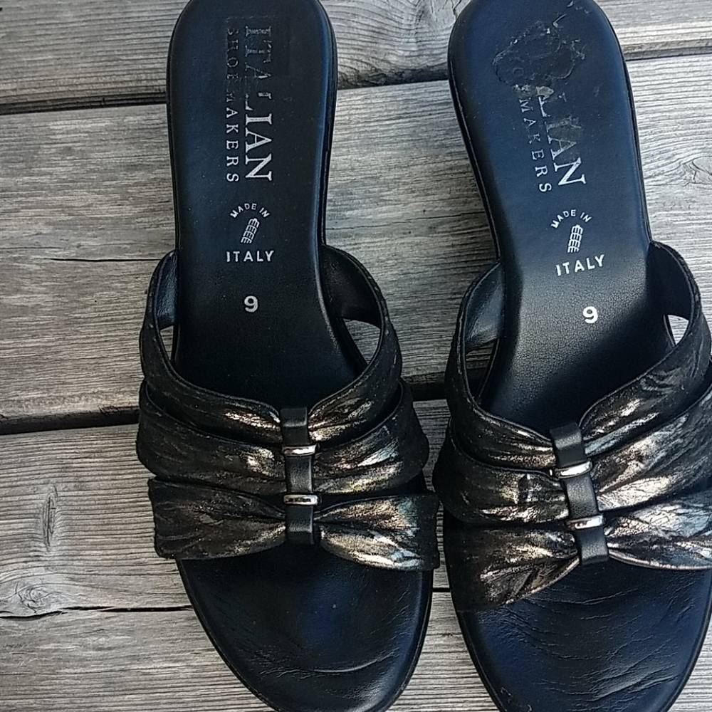 Sandals bronze metalic 3" wedge bundle & save